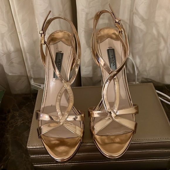 Prada rose gold sandal-worn only once! - Picture 3 of 3